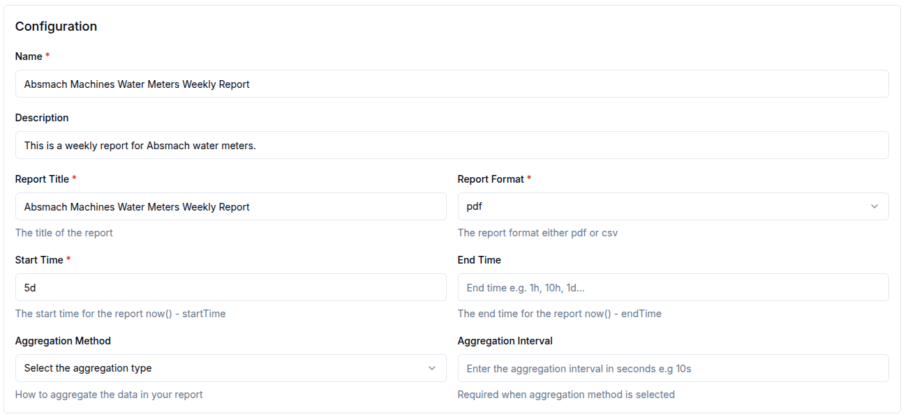 Config Section