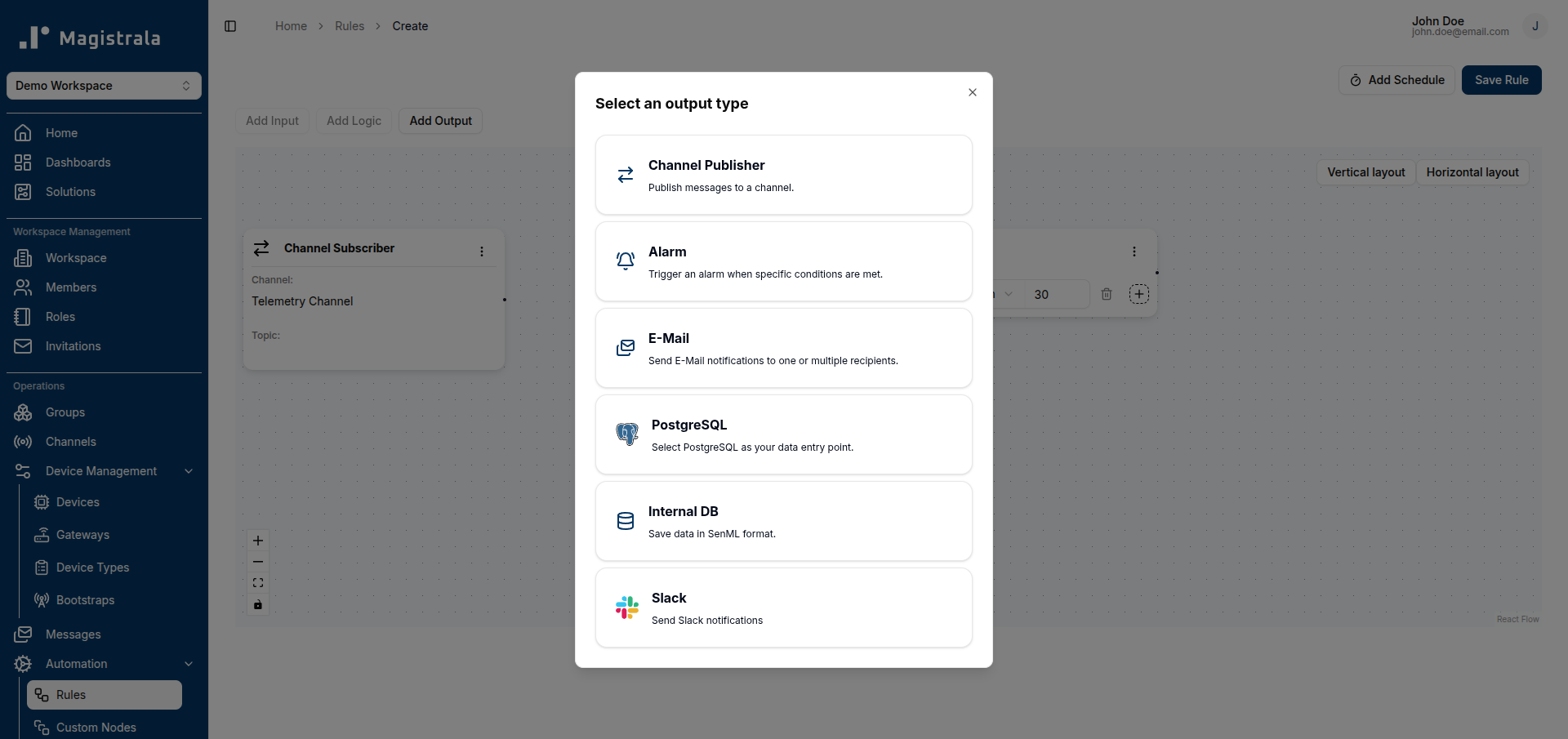 select output