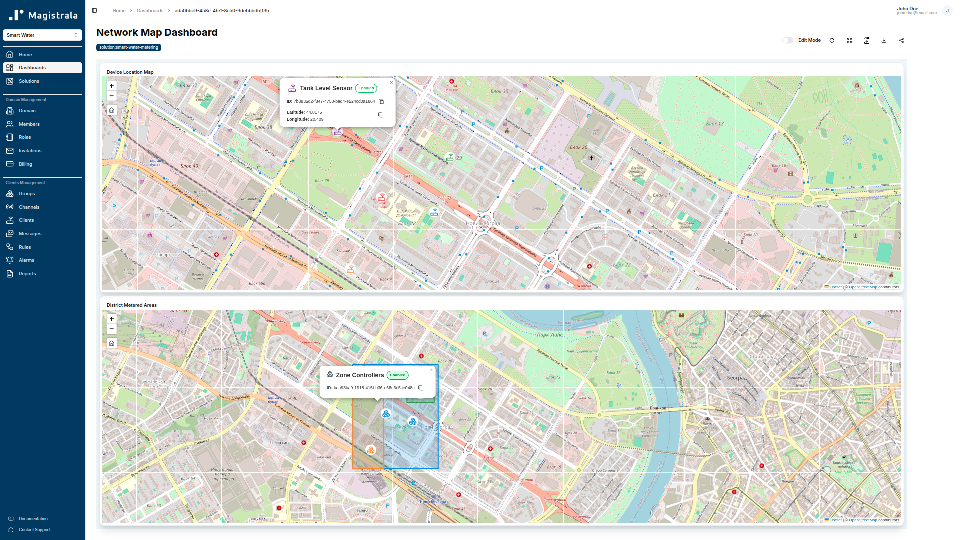 Network Map Dashboard